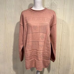 A KNITCH ABOVE by Spar Knitwear Vintage 100% Cotton Tunic Sweater Size XL